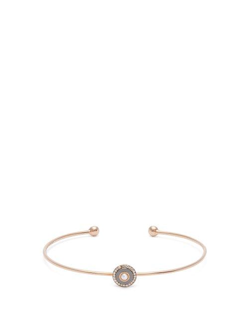 Matchesfashion.com Selim Mouzannar - Mina 18kt Rose Gold And Pav Diamond Bracelet - Womens - Grey