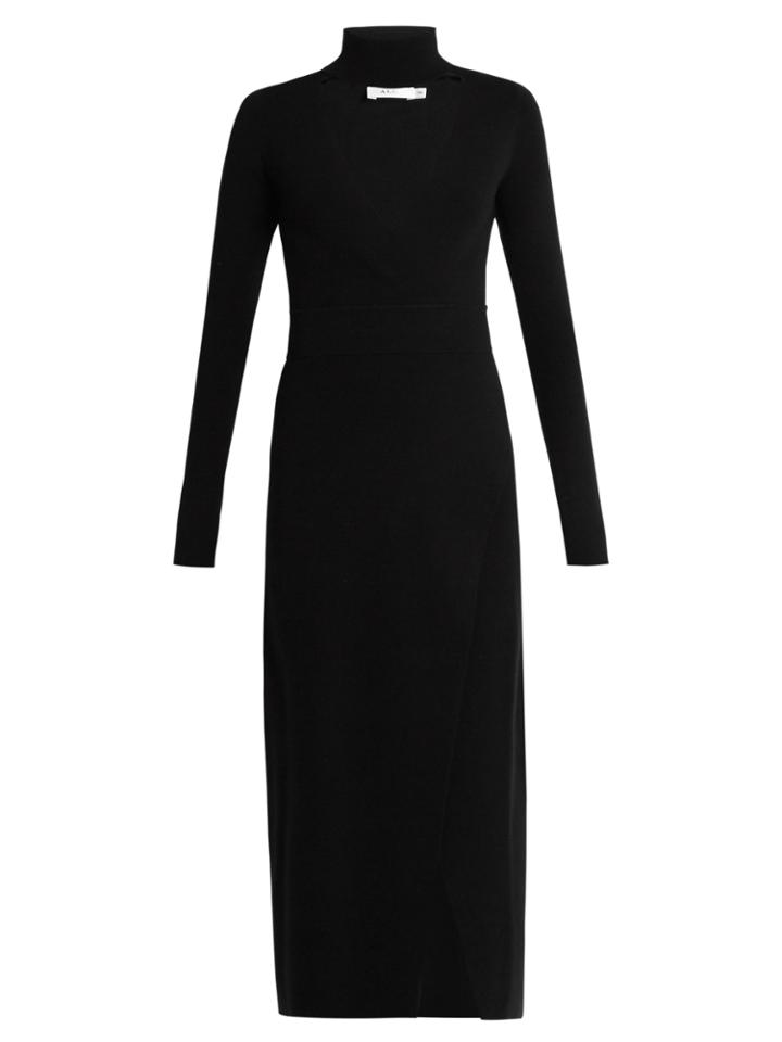 A.l.c. Rojo High-neck Cut-out Long-sleeved Dress