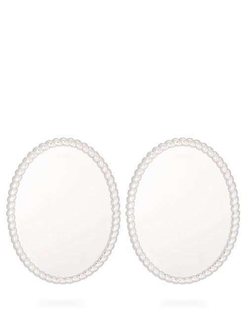 Matchesfashion.com Loewe - Western Metal Earrings - Womens - Silver