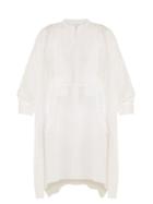 Matchesfashion.com Lila Eugnie - 1801 V Neck Cotton And Silk Blend Kaftan - Womens - White