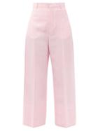 Matchesfashion.com Jacquemus - Santon High-rise Cropped Wide-leg Trousers - Womens - Light Pink