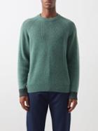Paul Smith - Contrast-cuff Ribbed Wool-blend Sweater - Mens - Green