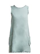 Matchesfashion.com Loup Charmant - Gidget Ruffle Trimmed Cotton Mini Dress - Womens - Light Green
