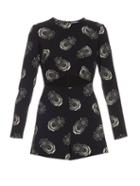 Caterina Gatta Art Deco Floral-print Cady Playsuit