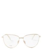 Celine Eyewear - Cat-eye Metal Glasses - Womens - Gold
