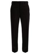 Matchesfashion.com Raey - Flood Crop Wool Twill Tailored Trousers - Womens - Navy