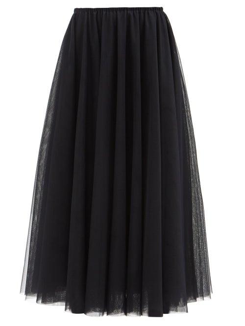 Raey - Tutu Tulle Midi Skirt - Womens - Dark Navy