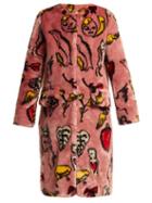 Matchesfashion.com Shrimps - Aidan Print Faux Fur Coat - Womens - Pink Multi