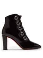 Matchesfashion.com Christian Louboutin - Lady See 85 Patent Leather Ankle Boots - Womens - Black