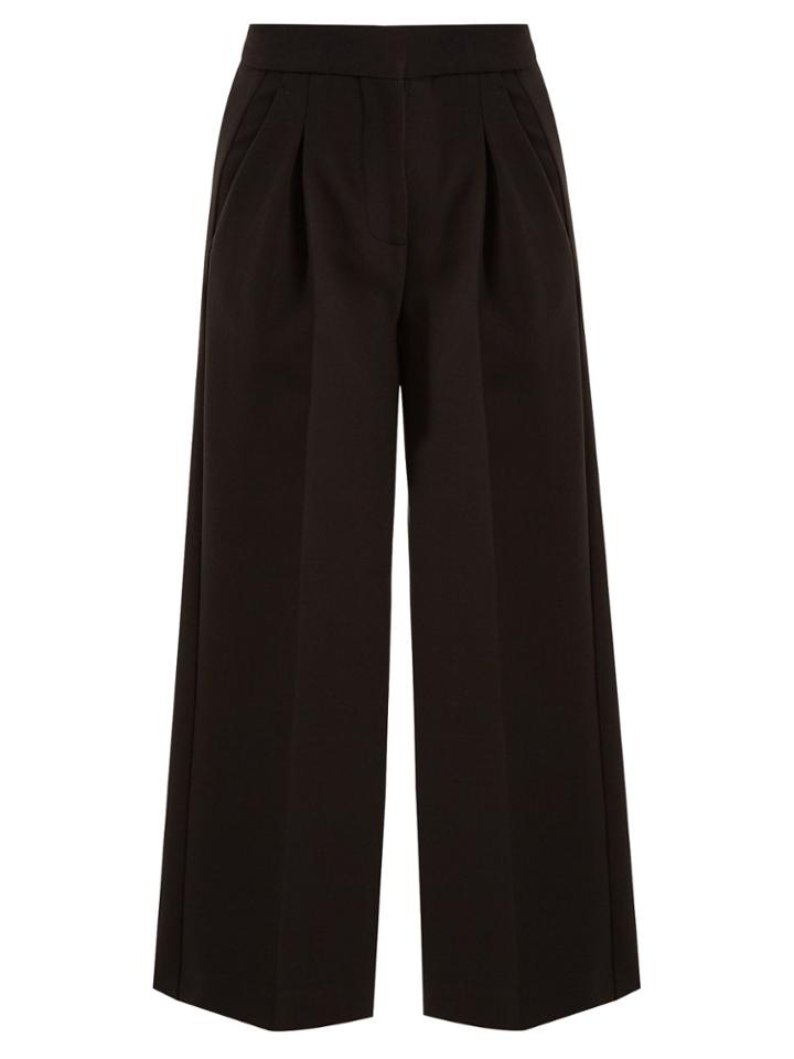 Summa High-rise Wide-leg Cady Trousers