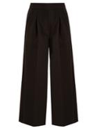 Summa High-rise Wide-leg Cady Trousers
