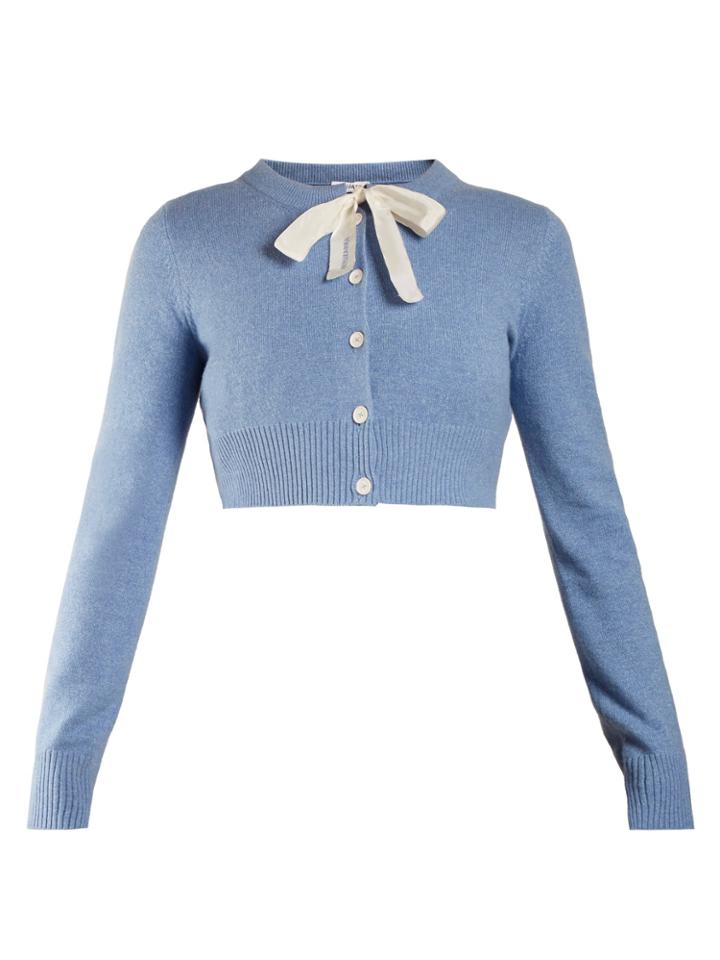 Altuzarra Pleyel Tie-neck Cropped Cardigan