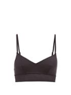 Matchesfashion.com Solid & Striped - Brigitte Mesh-trimmed Bikini Top - Womens - Black