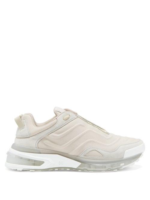 Givenchy - Giv 1 Suede And Canvas Trainers - Mens - Cream