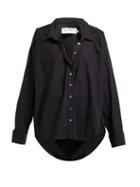 Matchesfashion.com Marques'almeida - Ring Detail Cotton Shirt - Womens - Black
