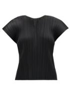 Matchesfashion.com Pleats Please Issey Miyake - Monthly Colours Technical-pleated Top - Womens - Black