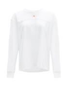 Matchesfashion.com Adidas By Stella Mccartney - Logo-print Organic-cotton Jersey T-shirt - Womens - White