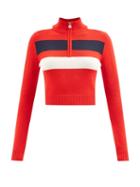 Perfect Moment - Mania Zipped Merino-wool Thermal Top - Womens - Red