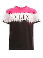 Matchesfashion.com Valentino - Logo-print Tie-dyed Cotton-jersey T-shirt - Mens - Pink