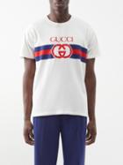 Gucci - Logo-print Cotton-jersey T-shirt - Mens - White Multi