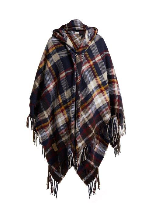 Matchesfashion.com Vivienne Westwood Anglomania - Tartan Hooded Poncho - Womens - Navy Multi
