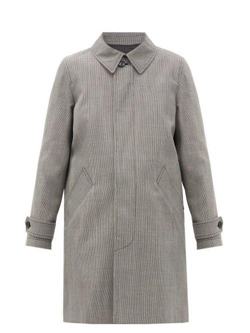 Matchesfashion.com A.p.c. - Dinard Houndstooth-checked Twill Coat - Womens - Black White