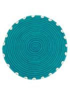 Matchesfashion.com Sensi Studio - Set Of Two Shell-embellished Straw Placemats - Womens - Blue