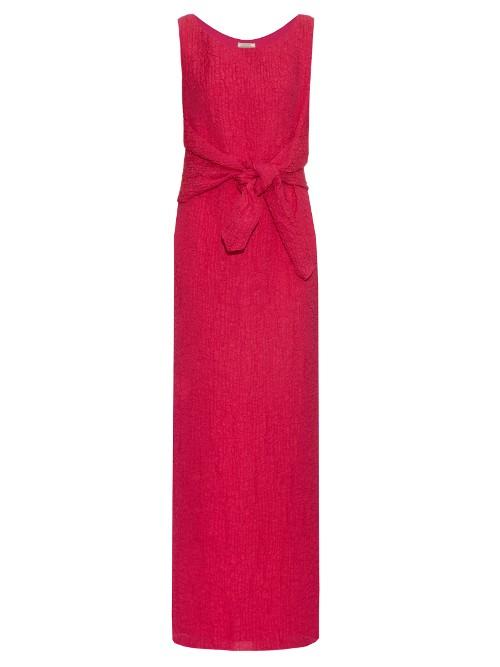 Nina Ricci Tie-waist Silk-blend Cloqu Gown
