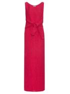 Nina Ricci Tie-waist Silk-blend Cloqu Gown