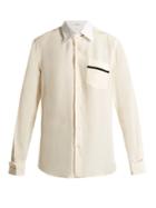 Blouse Kp Point-collar Silk-crepe Shirt