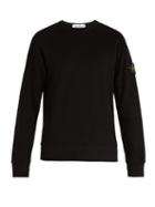 Matchesfashion.com Stone Island - Logo Patch Cotton Jersey Sweatshirt - Mens - Black
