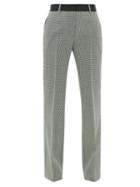 Matchesfashion.com Golden Goose - Marta Houndstooth Wool-blend Trousers - Womens - Grey