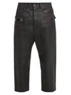 Rick Owens Tapered-leg Cropped Coated Jeans