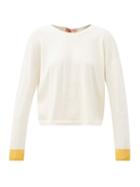 Matchesfashion.com Marni - Tie-back Cotton-blend Sweater - Womens - Ivory