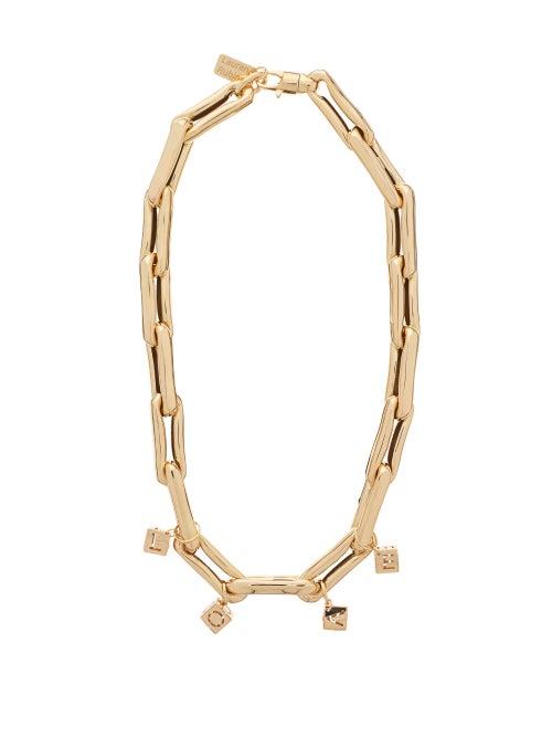 Matchesfashion.com Lauren Rubinski - Love-charm Link-chain 14kt Gold Necklace - Womens - Yellow Gold