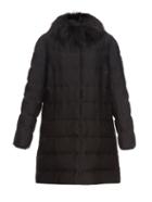 Moncler Gamme Rouge Fur-collar Quilted Down Coat