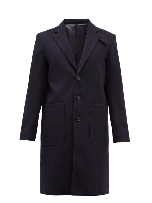 Officine Gnrale - Diego Felted Wool-blend Overcoat - Mens - Navy