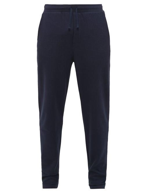 Matchesfashion.com Hamilton And Hare - Timeout Cotton Piqu Track Pants - Mens - Navy