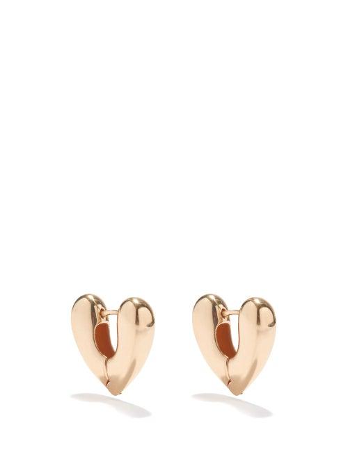 Annika Inez - Heart 14kt Gold-filled Sterling-silver Earrings - Womens - Gold