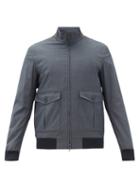 Matchesfashion.com Herno - X Loro Piana Stand-collar Technical Canvas Jacket - Mens - Dark Blue