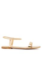 Matchesfashion.com Gianvito Rossi - Nikki Metallic Leather Sandals - Womens - Gold