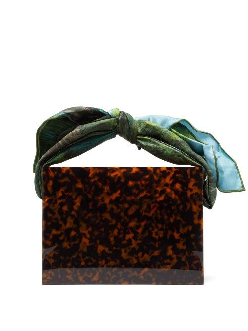 Matchesfashion.com Montunas - Guaria Tortoiseshell Acetate Box Bag - Womens - Brown Multi