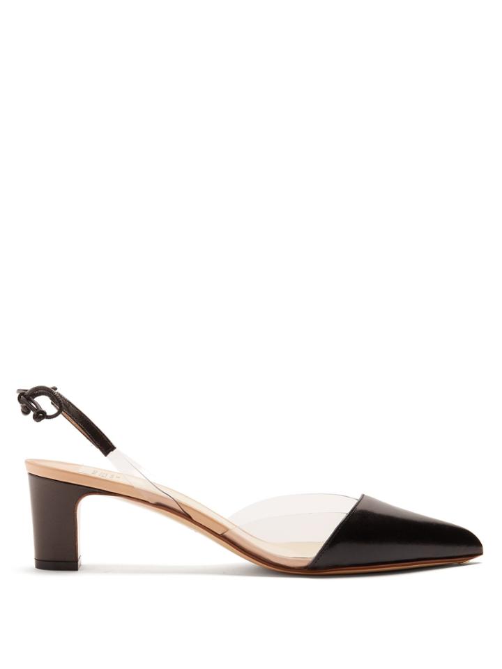 Francesco Russo Point-toe Block-heel Pumps