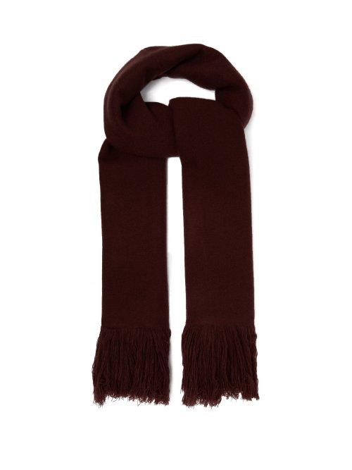 Matchesfashion.com Isabel Marant - Fringed Cashmere Wrap Scarf - Womens - Burgundy