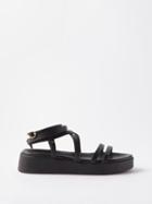 Ancient Greek Sandals - Aristea Wraparound-strap Flatform Sandals - Womens - Black