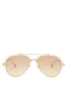Matchesfashion.com Isabel Marant Eyewear - Windsor Aviator Acetate Sunglasses - Womens - Light Yellow