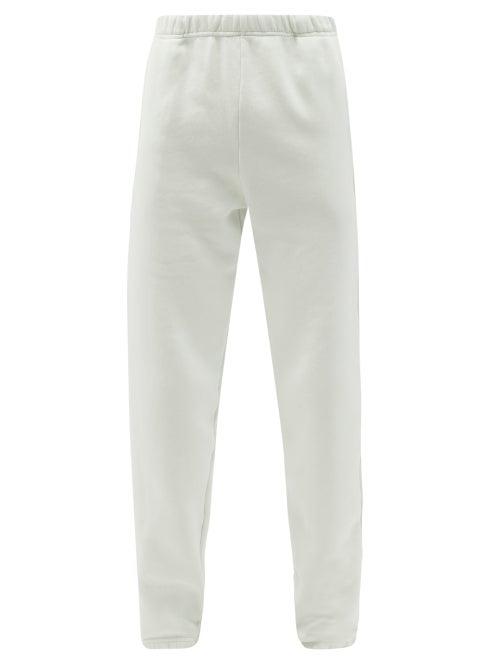 Matchesfashion.com Les Tien - Classic Brushed-back Cotton Track Pants - Mens - Light Blue
