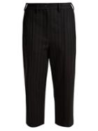 Mm6 By Maison Margiela Straight-leg Wool-blend Cropped Trousers