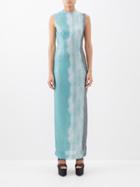 16arlington - Mira Sleeveless Sequinned-mesh Dress - Womens - Blue Multi