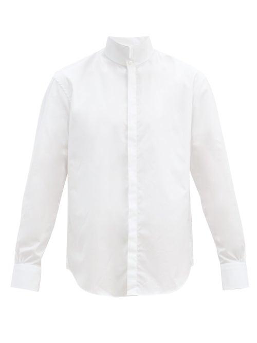 Matchesfashion.com Bourrienne Paris X - Nuptiale High-neck Cotton-poplin Shirt - Mens - White
